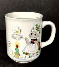 Mouse Cooking Over Candle Coffee Mug Cup Basket Hat Dress Made In Korea ... - $7.23