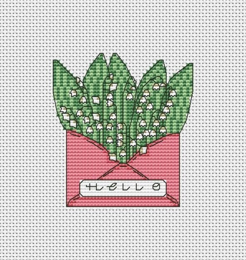 Spring Cross stitch Lily of the valley pattern pdf - Love cross stitch s... - $3.49