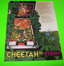 CHEETAH 1980 ORIGINAL PINBALL Machine Flyer Promo Vintage Retro Game Art - $18.53