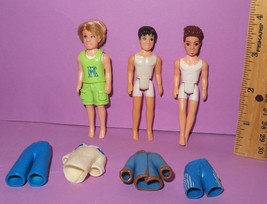 Polly Pocket Fashion Size Boy Rooted Rick Steven Brunette Todd Male Doll Lot - £27.98 GBP