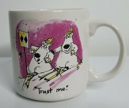 STEAMBOAT &quot;Trust Me&quot; Double Diamond Expert Ski Coffee Mug Banner Ink Colorado - £11.71 GBP