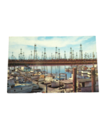 Vtg Postcard San Pedro SOCAL California Terminal Island Oil Wells Boat L... - $159.64 MXN
