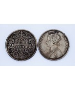 Lot of 2 India Silver Rupees (1898 and 1901) VF Condition - $1,481.58 MXN