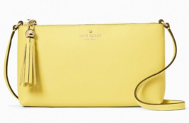 Kate Spade Ivy Street Amy Smooth Yellow Leather Crossbody WKRU4856 NWT $198 FS - £66.67 GBP