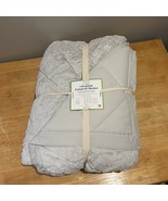 LL Bean Ultraplush PrimaLoft Throw Blanket Extra Cozy Silver Gray Size 8... - $230.17 CAD