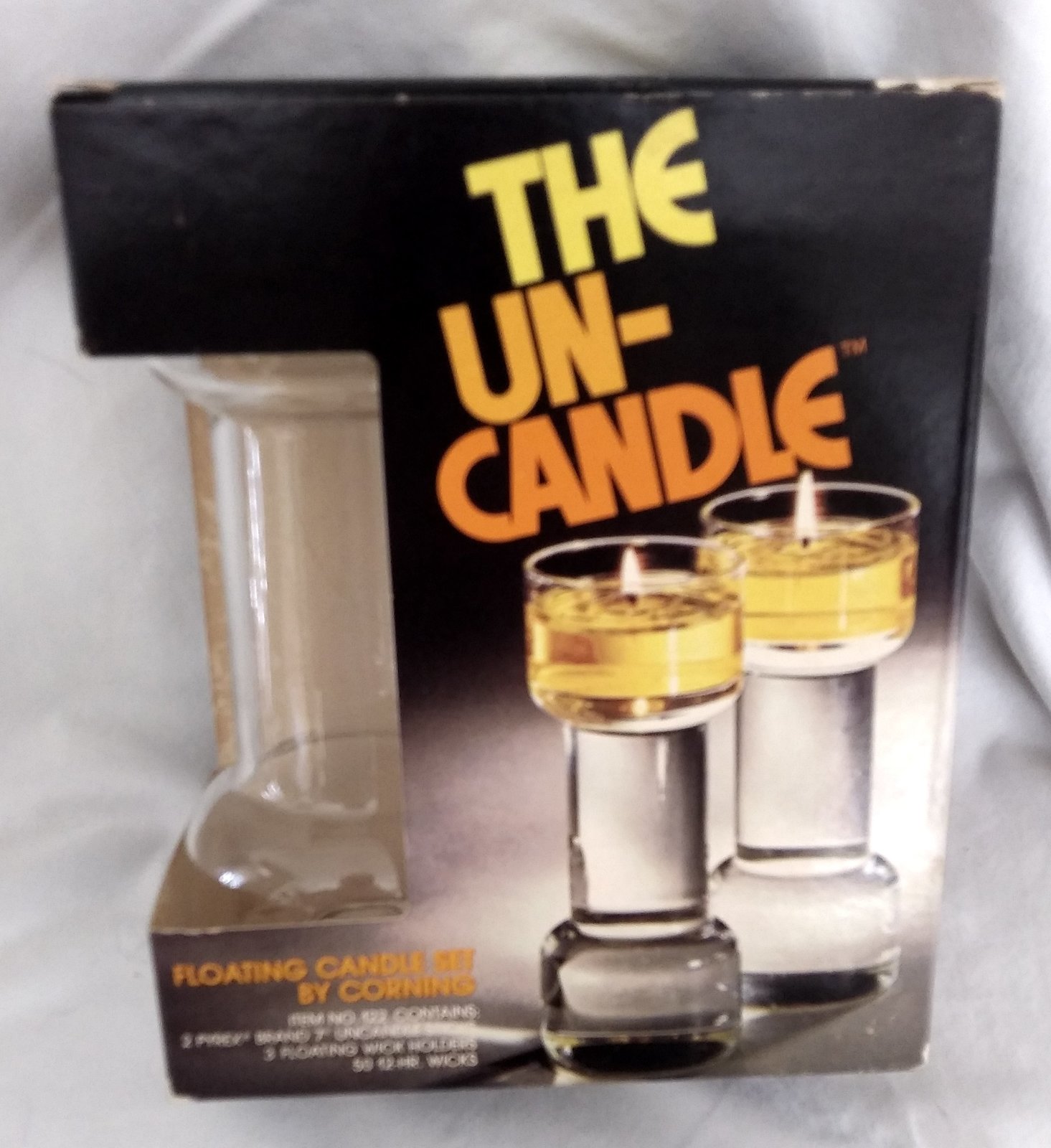  THE UNCANDLE 7" Floating Candles 1970s Pyrex Corning ORIGINAL Complete   - $14.99