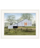 Tulip Quilt Block Barn 1 White Framed Print Wall Art - €84,71 EUR