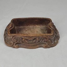 Vintage Syroco Wood Art Nouveau Shabby Chic Trinket Jewelry Box Floral Flower - £10.49 GBP