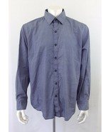 Tasso Elba Men&#39;s Size 17 - 17 1/2 Blue Long Sleeve Button Up Cotton Dres... - £7.75 GBP