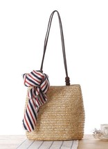 Women Handbag Summer Beach Bag Rattan Woven Handmade  Straw Bags Large Capacity  - £31.53 GBP
