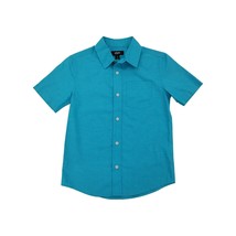 Urban Pipeline Boys Turquoise Blue Short Sleeve Button-Down Poplin Shirt XL - £18.59 GBP
