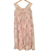 Llise Stevens VTG Nightgown Cotton Eyelet Lace Sleeveless Size Medium Pi... - $442.88 MXN