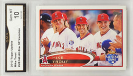 Graded 10 Rare Sp Mike Trout Rookie 2012 Topps Update #US144 Laughing Variation - £2,359.84 GBP