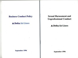 A Delta Airlines Business &amp; Sexual Harassment &amp; Unprofessional Conduct B... - $21.84