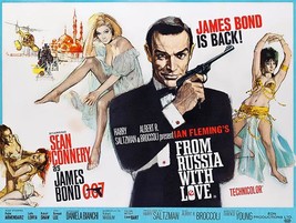 From Russia With Love - James Bond - 1964 - Movie Poster - £26.31 GBP