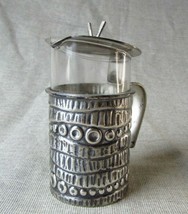 Small Vintage Glass &amp; Metal Lidded Jug - $24.25 CAD