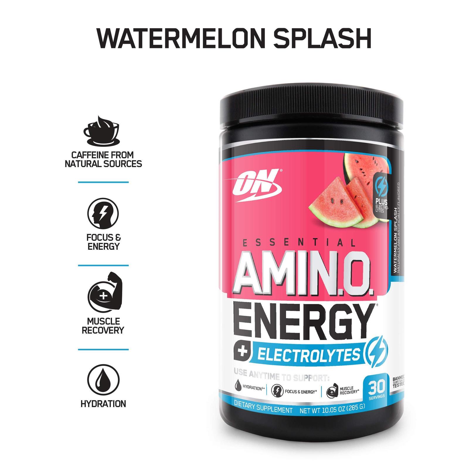 Optimum Nutrition Amino Energy + Electrolytes, Watermelon Splash, 30 Servings - $90.58