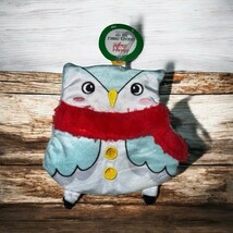 Merry &amp; Bright Christmas HAPPY OWL Flattie Small Dog Toy, Crinkle &amp; Sque... - $154.15 MXN