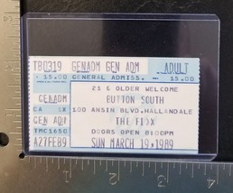 THE FIXX - VINTAGE MARCH 19, 1989 CONCERT TOUR TICKET STUB - $10.00