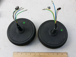 20RR00 PAIR OF DRIVE WHEEL/MOTORS FROM SCOOTER (SKATEBOARD), VERY GOOD C... - £21.98 GBP