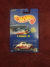 1992 Hot Wheels Blue Card #196 3-Window &#39;34 In White &amp; Purple With Basic... - £3.73 GBP