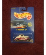 1992 Hot Wheels Blue Card #196 3-Window &#39;34 In White &amp; Purple With Basic... - £3.72 GBP