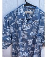 Island Republic Hawaiian Shirt Mens M  Blue Tropical Short Sleeve  NWT - $26.00