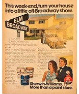 Sherwin Williams Paint Elm Broadway show paint store-1972 Vintage Print Ad - $11.73