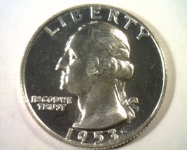 1953 WASHINGTON QUARTER GEM PROOF CAMEO GEM PR CAM NICE ORIGINAL COIN BO... - $75.00