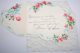 Vintage Welcome To New Baby Greeting Card  - $1.99