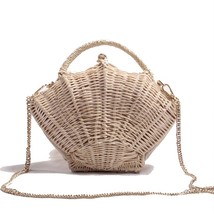 Designer Wicker Woven Crossbody Bag Fashion Rattan  Women Handbag Handmade Summe - £93.30 GBP