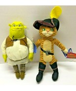 Shrek and Puss in Boots From Shrek the Third Set of 2 Plush Figure - £15.78 GBP