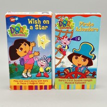 Lot of 2 Dora the Explorer VHS Tape Wish on a Star 2001 &amp; Pirate Adventure 2004 - £15.28 GBP