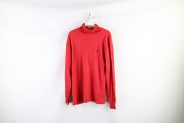 Vintage 90s Ralph Lauren Mens Medium Faded Long Sleeve Turtleneck T-Shirt Red - £39.38 GBP