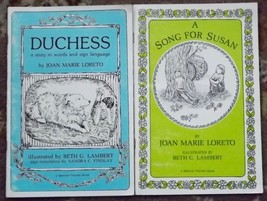 2 Joan Marie Loreto books Duchess a story in words and sign language, A Song for - £7.87 GBP