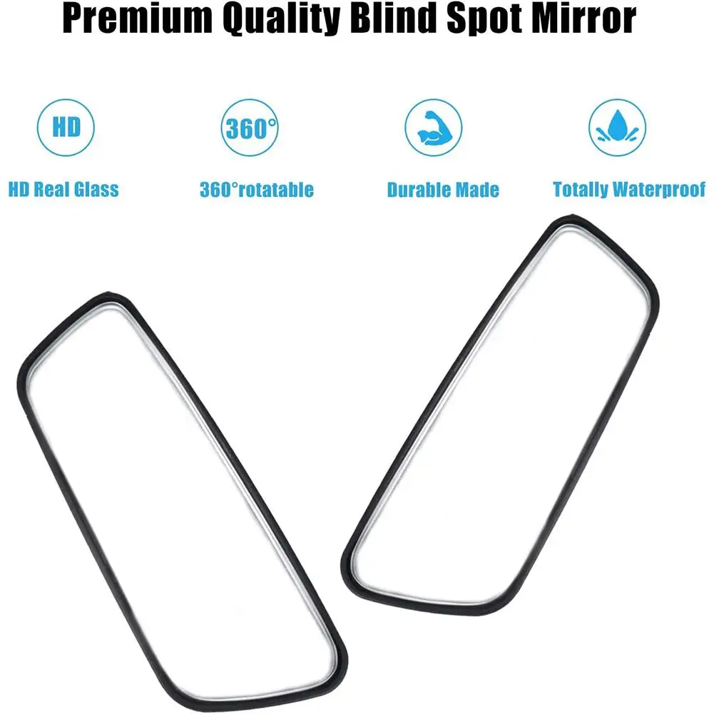2pcs Car Rearview Mirror Set with 360-Degree Rotation and High-Definition Wide - £11.64 GBP