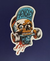 Hensley Skull Funny Adult Humor Skateboard Laptop Guitar Decal Sticker - £3.18 GBP