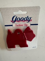 Goody Vintage Fashion Hair Clip Scottie Dog New Red 90&#39;s - £10.81 GBP