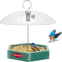 Large Metal Mesh Bird Feeder with Eco-Friendly Rain Cover - Perfect for ... - $65.29