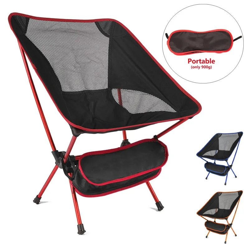 Portable Folding Seat Lightweight Camping Chair Aluminum Alloy Tube Fishing - £24.46 GBP+