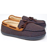 MEN&#39;S ROCKDOVE SAMUEL SHERPA LINED MOCCASIN SLIPPERS SIZE 9 COFFEE NWT - $276.85 MXN