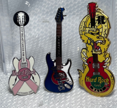 Hard Rock Cafe Breast Cancer Oct 2001 Live Orlando &amp; Dragon Bali  Guitar... - £31.89 GBP