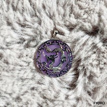 Kowloon (Purple) Jade Dragon Pendant (with 14K White Gold) - £229.38 GBP