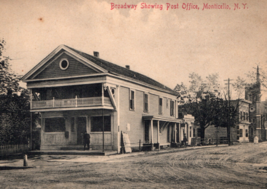 Monticello New York Post Office Showing Broadway Postcard - $6.00