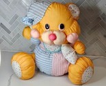 Vintage Dan Dee Bedtime Sleepy Bear Stuffed Animal Neon Orange &amp; Pastel ... - $24.70