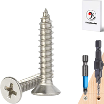 120PCS Flat Head Phillips Wood Screws, 304 Stainless Steel, #6 X 3/4 - $9.57