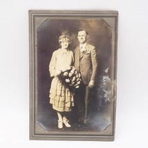 Seppia Fotografia Giovane Coppia Man &amp; Donna 1920&#39;s - £57.91 GBP