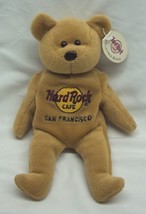 Hard Rock Cafe SAN FRANCISCO TEDDY BEAR 8&quot; Bean Bag Stuffed Animal NEW - $16.34