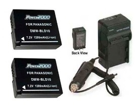 2 Batteries +Charger For Panasonic DMW-BLD10 DMW-BLD10E DMC-GX1 DMC-G3TWIN-2012 - £31.61 GBP