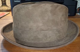 Vintage Town Craft by Penny&#39;s Suede Leather fedora - £47.74 GBP
